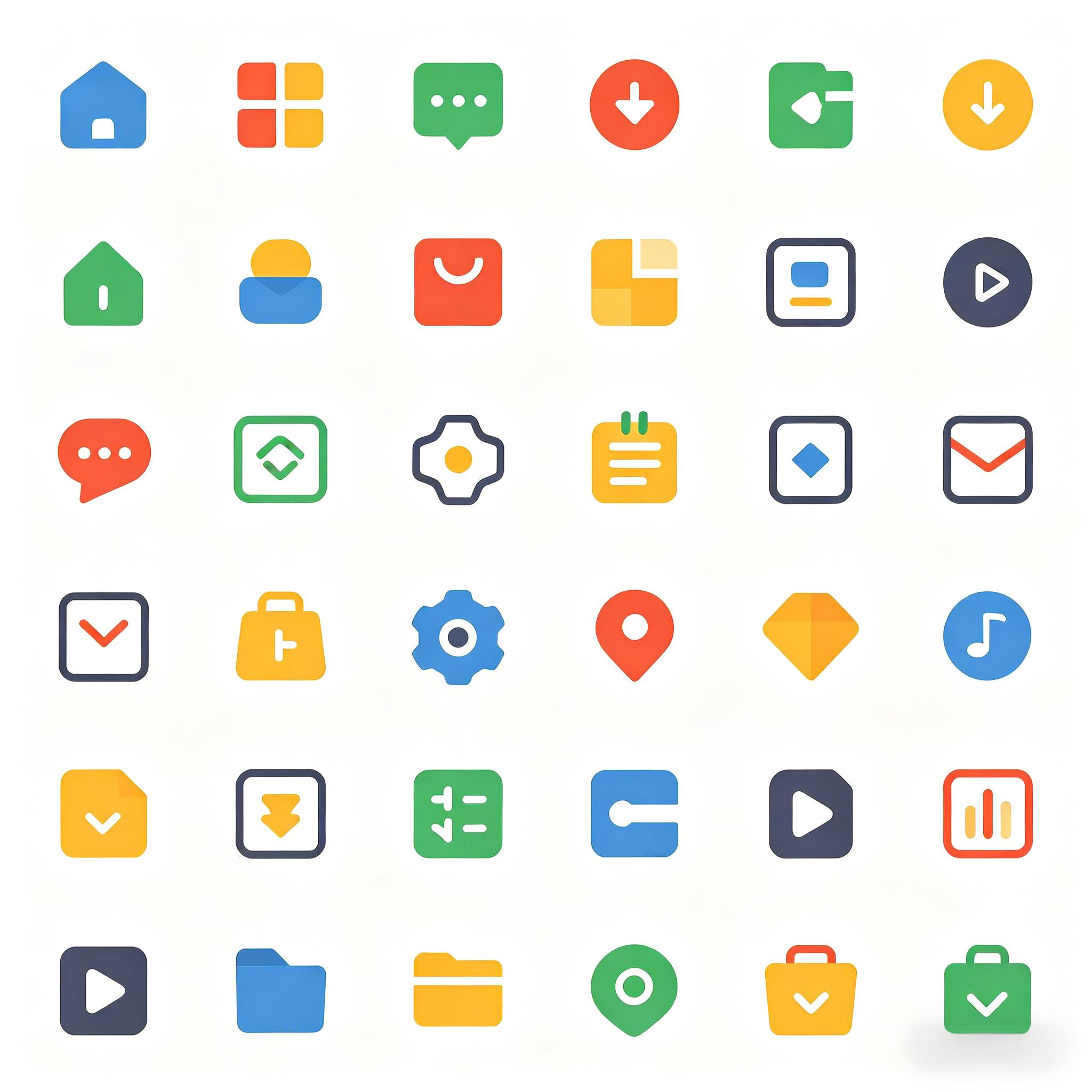 扁平通用UI图标包